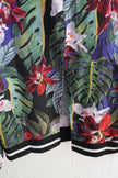 C&C California Black Multi-Color Floral Print Pullover Sweatshirt Size Medium