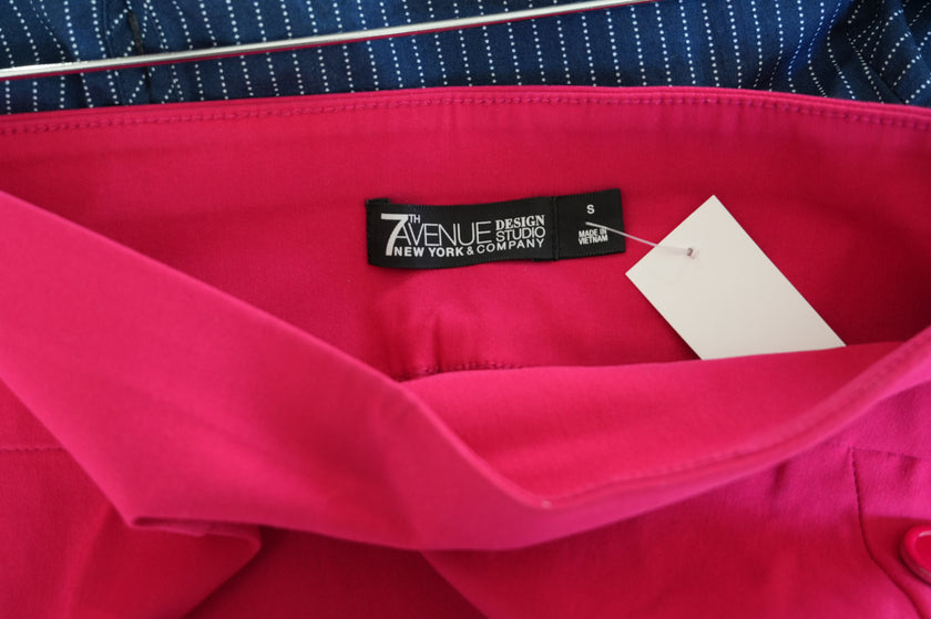 7th Avenue Design Studio Fuchsia Pencil Skirt with Side Buttons Size Small