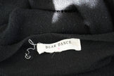 BEAR DANCE Black Fringe Hem Asymmetrical Waterfall Cardigan Size Medium