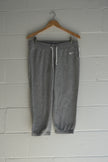 Nike Gray Cropped Fleece Capri Sweatpants with Swoosh Logo Size Medium