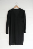 Sheer Black Long Knit Cardigan with Pockets Size Small