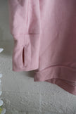 Jockey Pale Pink Raglan Crewneck Sweatshirt Size Small Sleeves have thumb holes