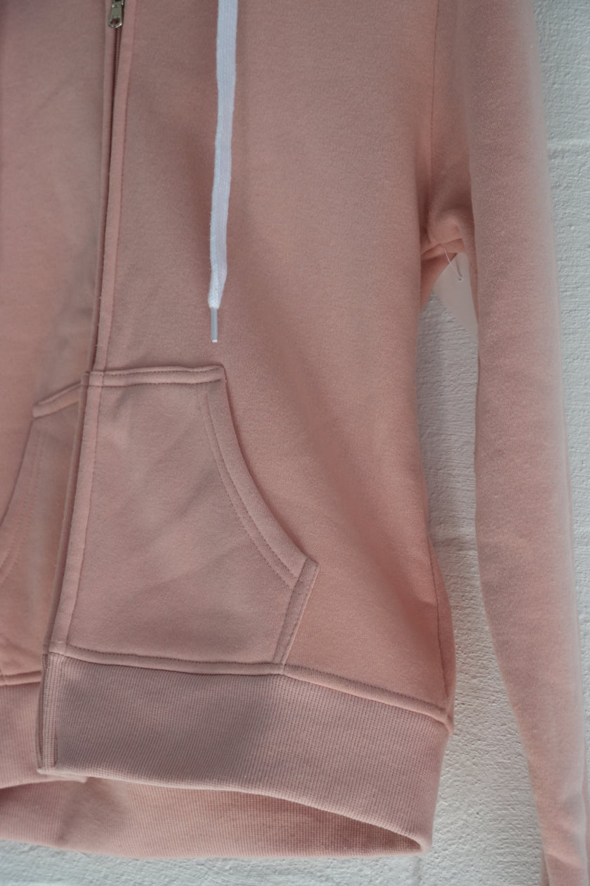 RF Premium Collection Peach/Salmon Pink Full-Zip Hoodie Size Medium