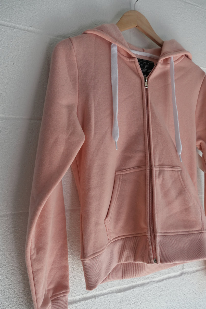 RF Premium Collection Peach/Salmon Pink Full-Zip Hoodie Size Medium