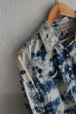 Mossimo Supply Co. Blue & White Tie-Dye Chambray Shirt Size Large