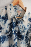 Mossimo Supply Co. Blue & White Tie-Dye Chambray Shirt Size Large