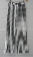 Black and White Striped Lounge Pants Size Small