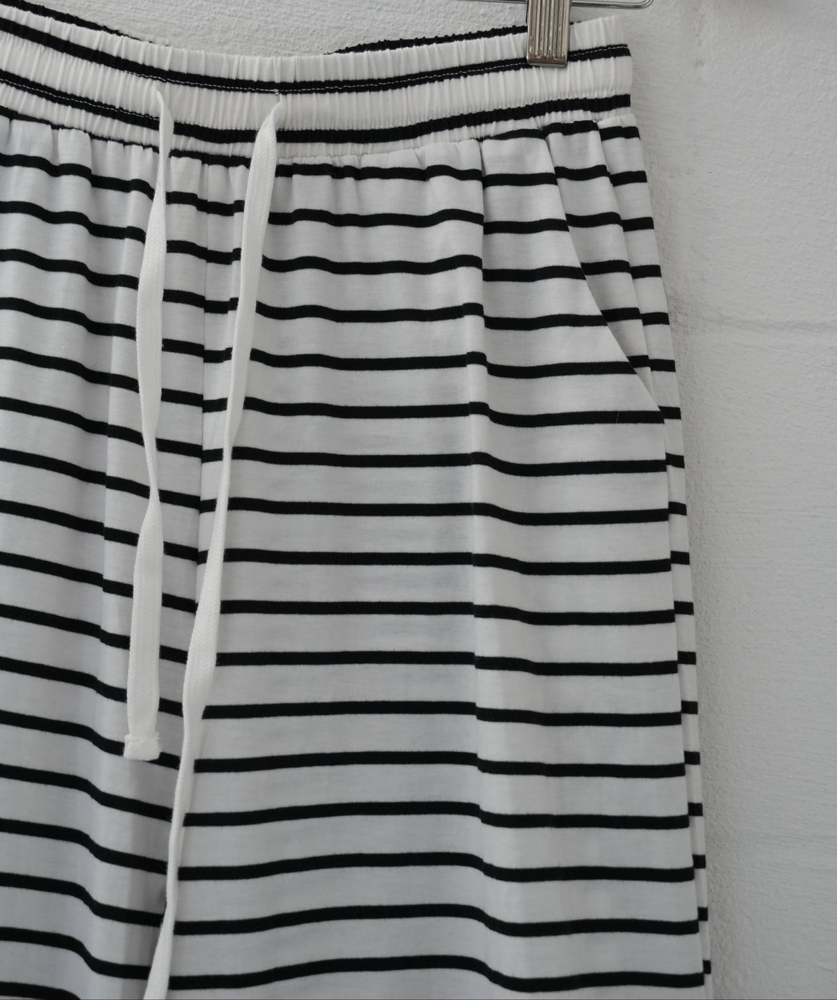 Black and White Striped Lounge Pants Size Small