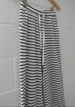 Black and White Striped Lounge Pants Size Small