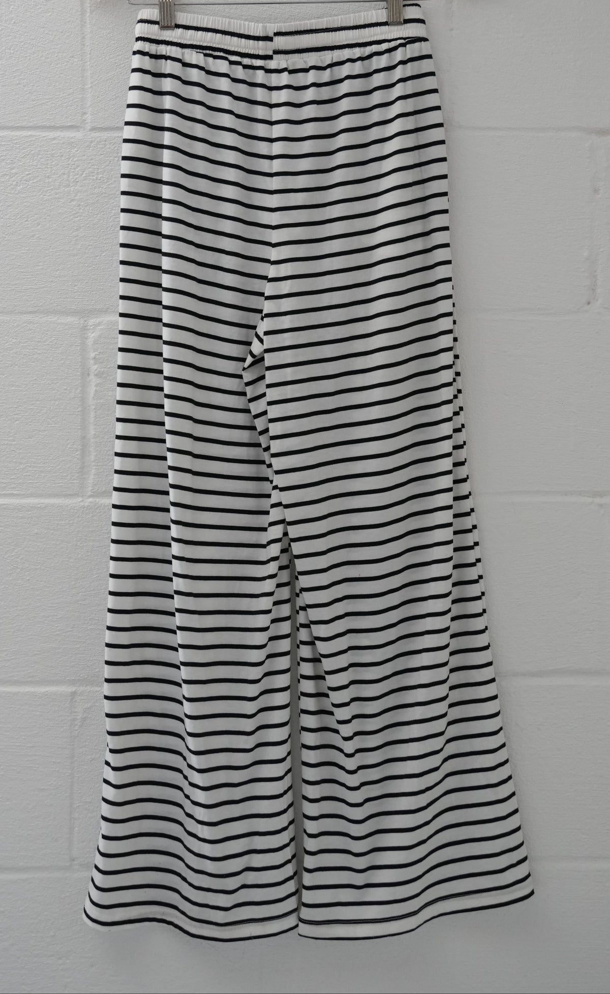 Black and White Striped Lounge Pants Size Small