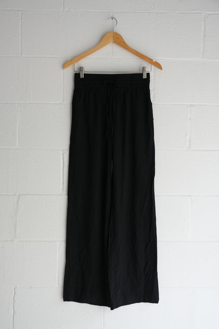 Black Drawstring Wide Leg Pants Size Small