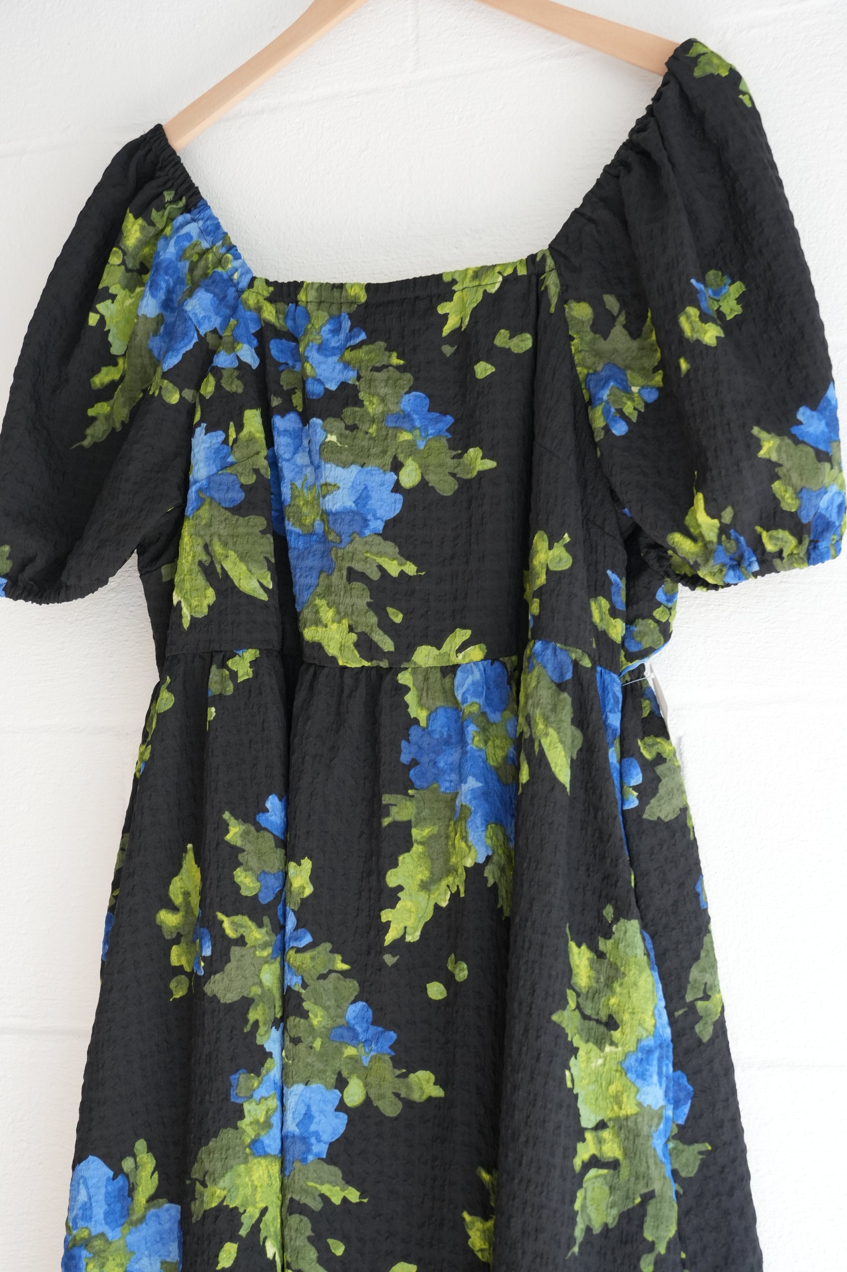 Free Assembly Floral  Puff Sleeve Midi Dress Size Extra Large