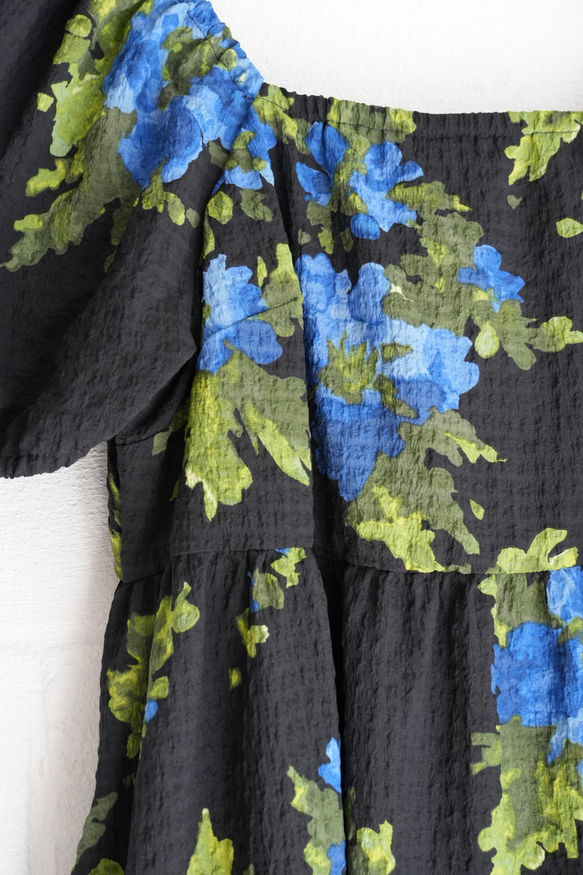 Free Assembly Floral  Puff Sleeve Midi Dress Size Extra Large