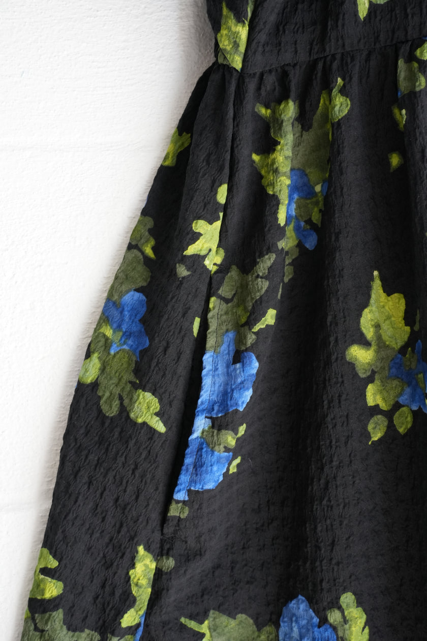 Free Assembly Floral  Puff Sleeve Midi Dress Size Extra Large