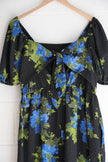 Free Assembly Floral  Puff Sleeve Midi Dress Size Extra Large