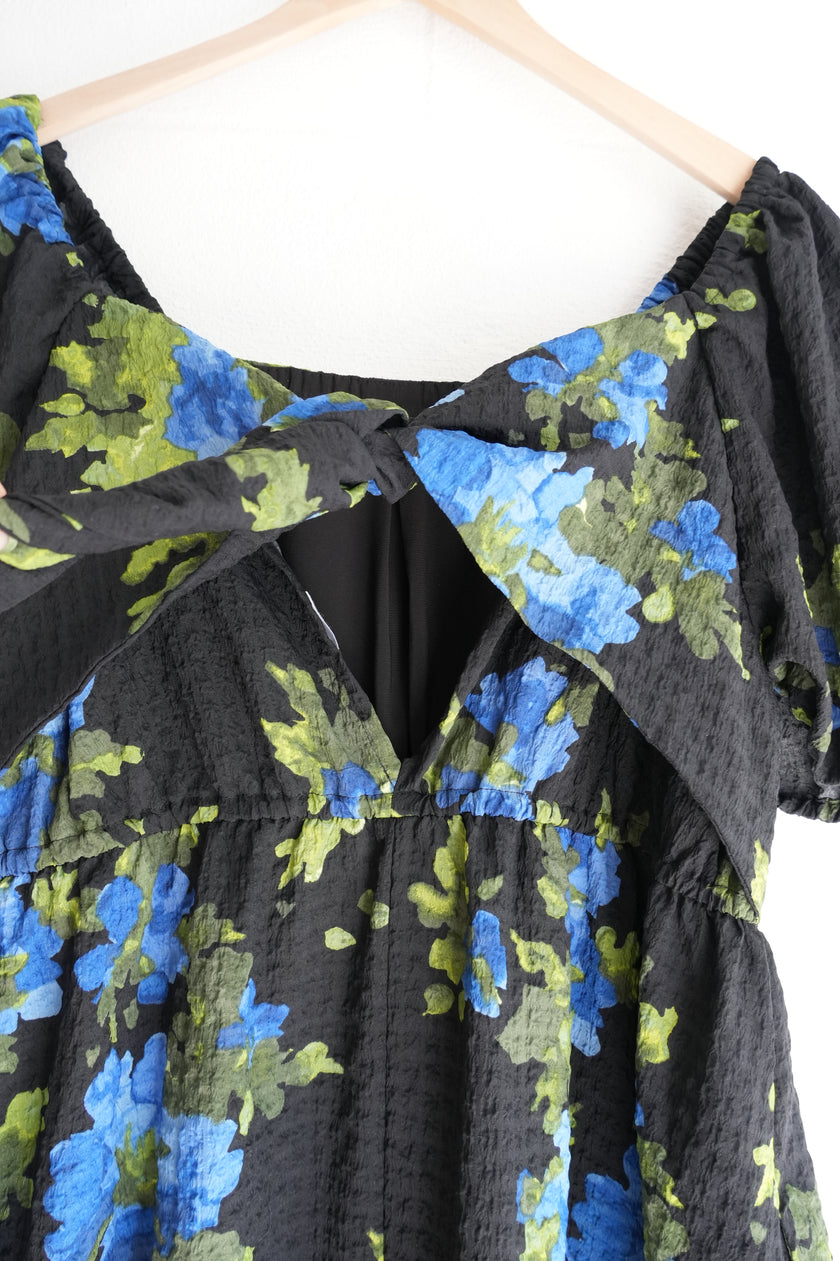 Free Assembly Floral  Puff Sleeve Midi Dress Size Extra Large