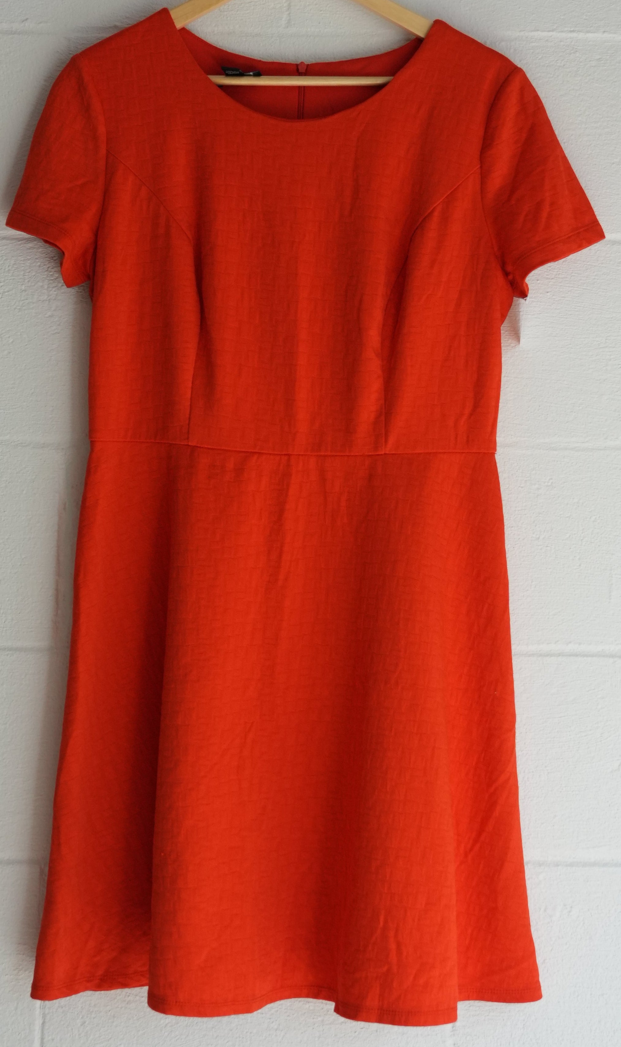 AB Studio Red Textured A Line Dress Size 12
