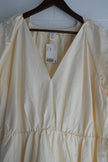 Zara Light Yellow Bubble Mini Dress Size Extra Large