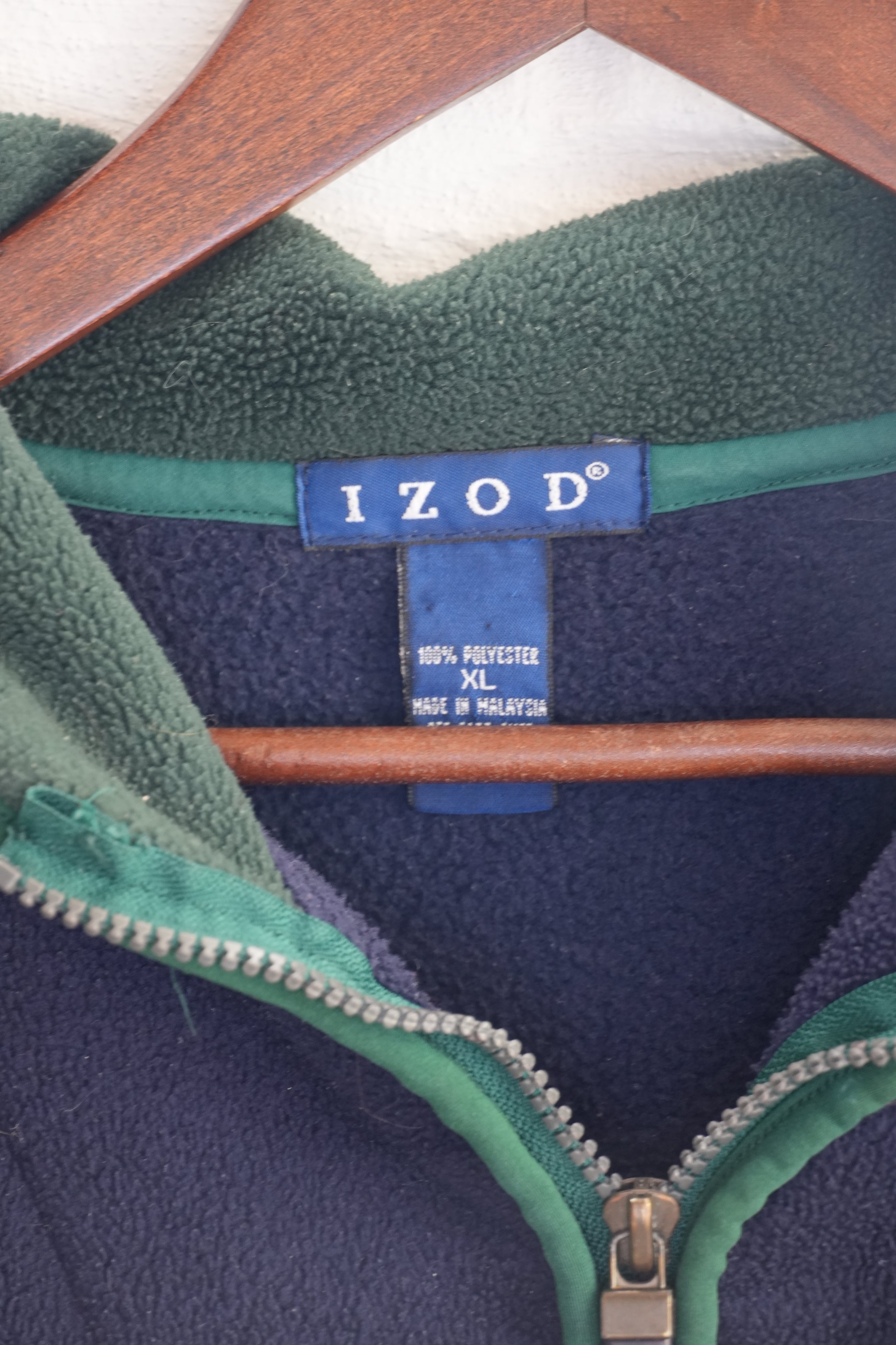 IZOD Navy Blue Fleece Pullover Size Extra Large