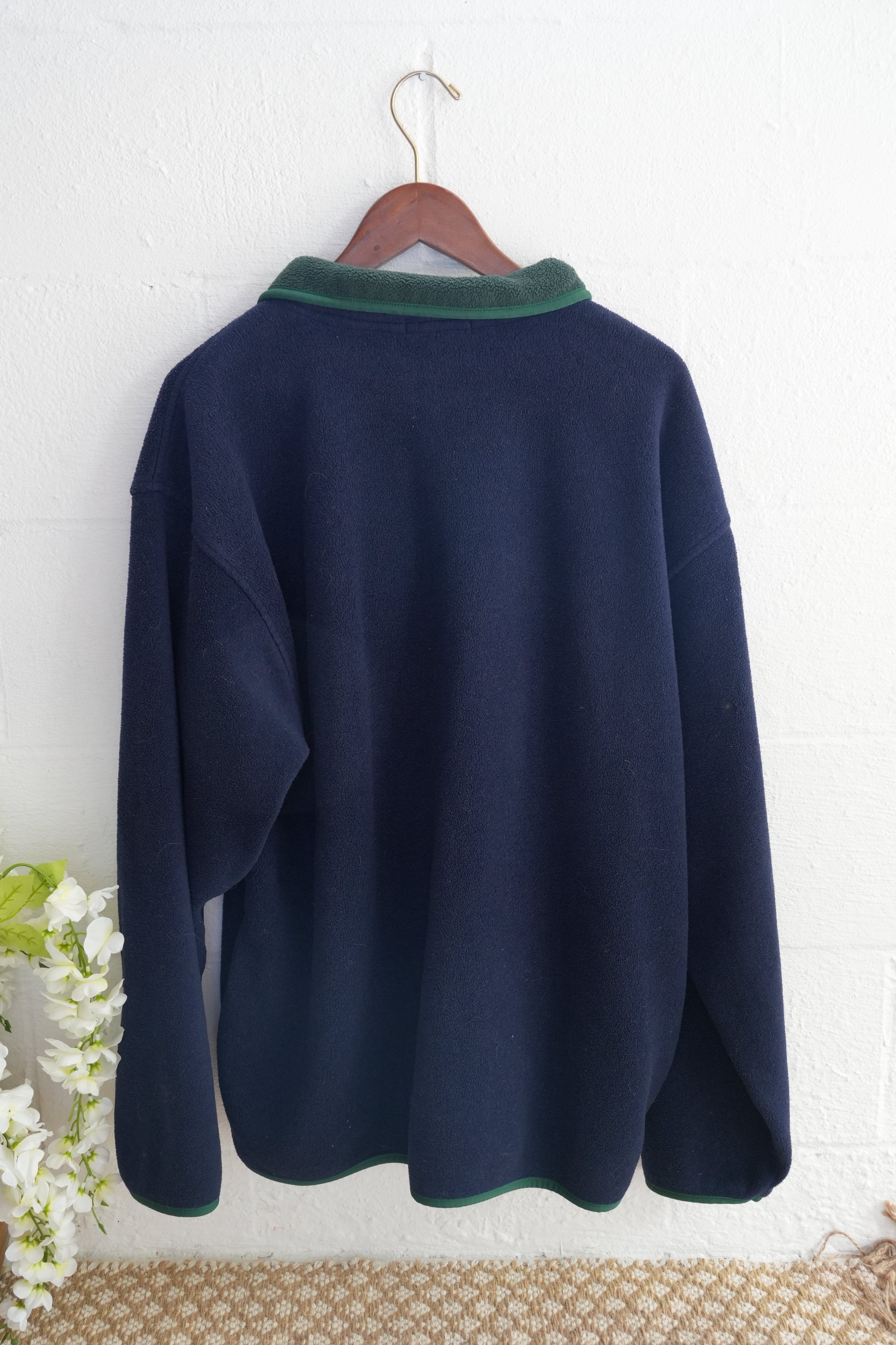 IZOD Navy Blue Fleece Pullover Size Extra Large