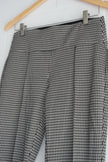 Houndstooth Pleated Slim Leg Trousers Size Medium