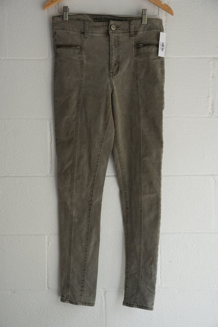 American Eagle Olive Green Skinny Jeans Size 8