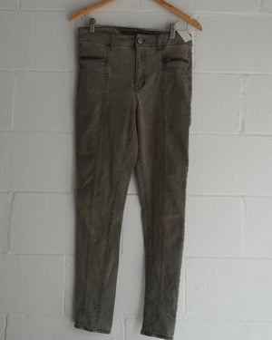 American Eagle Olive Green Skinny Jeans Size 8