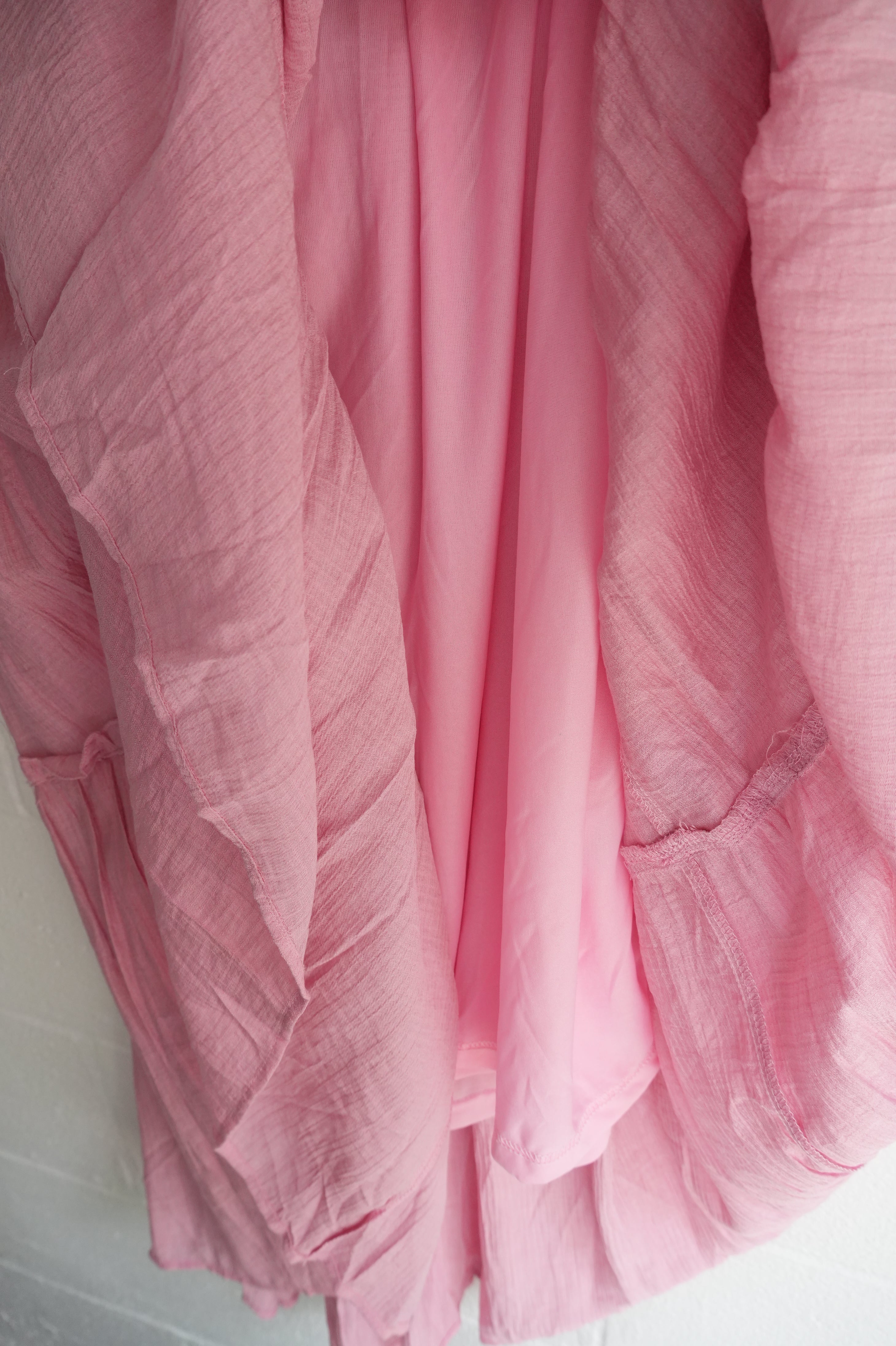 Pink Tiered Spaghetti Strap Maxi Dress Size