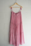 Pink Tiered Spaghetti Strap Maxi Dress Size