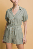 Linen Button Down Romper