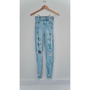 American Eagle Light Wash Jeggings Size 00