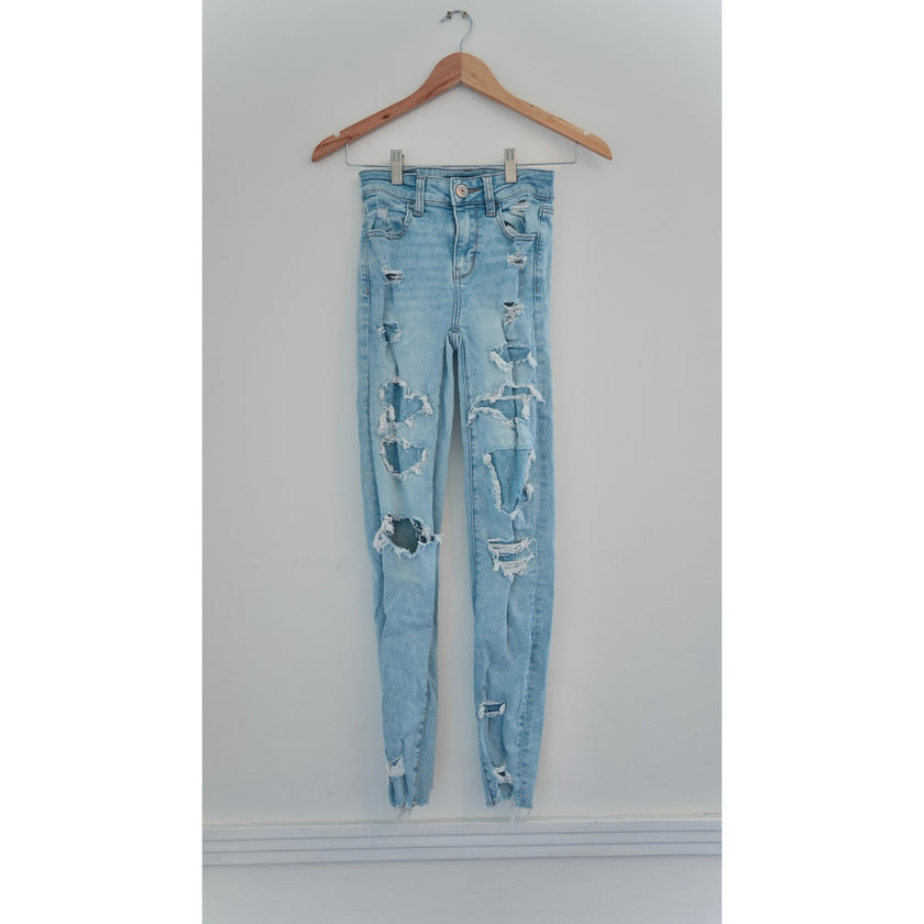 American Eagle Light Wash Jeggings Size 00