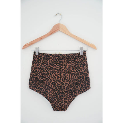 Kortni Jeane High Waisted Leopard Bikini Bottoms size small