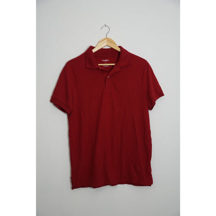 Goodfellow & Co Polo Shirt Mens Medium Red Short Sleeve Piqué Knit