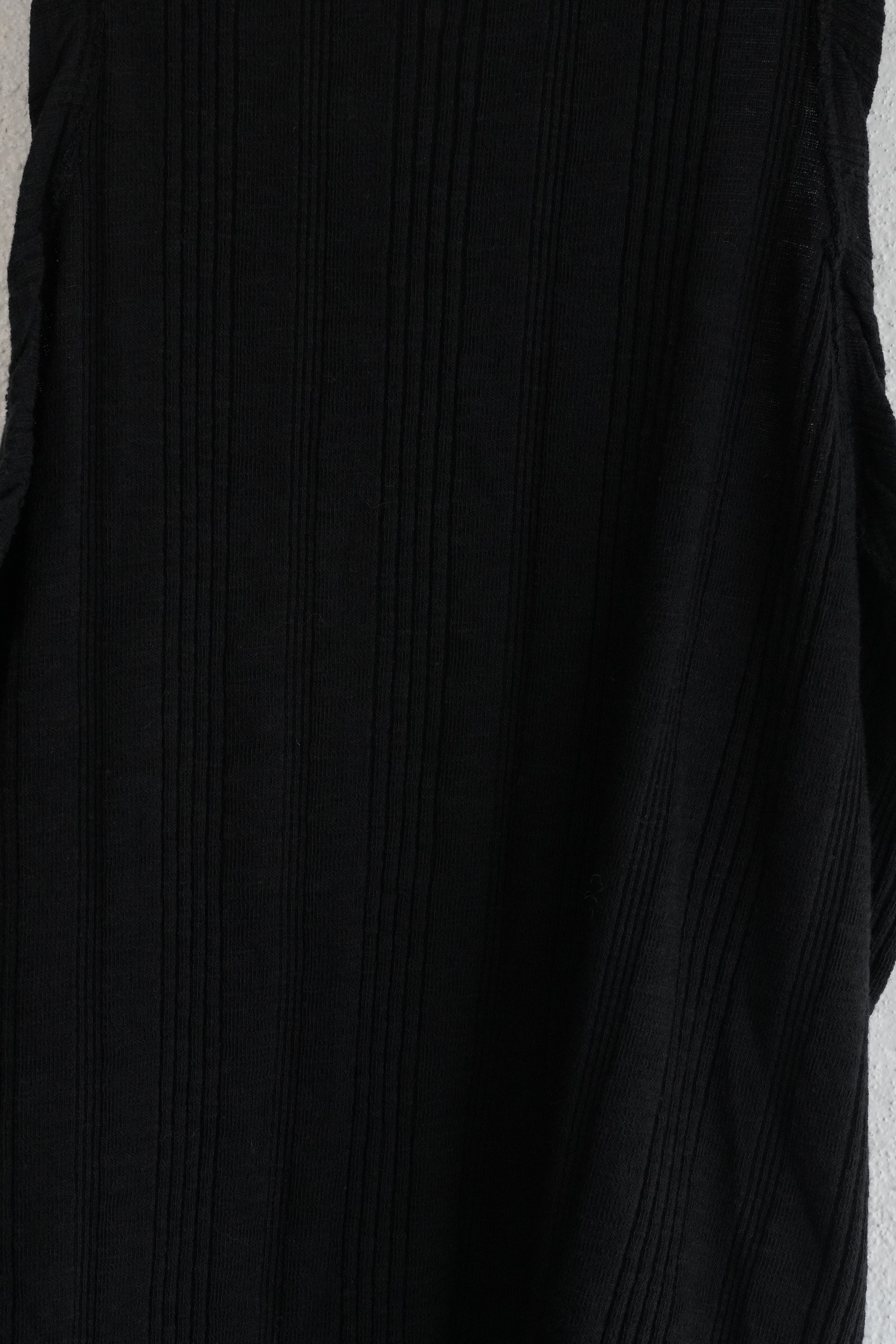 Pilcro Tank Top Women Medium Black Ribbed Knit Racerback Sleeveless Crew Neck