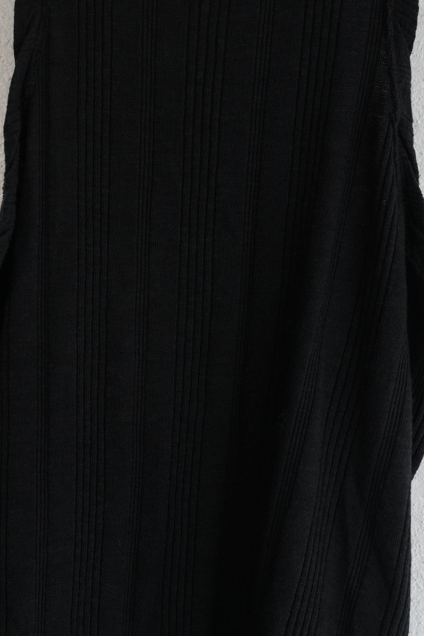 Pilcro Tank Top Women Medium Black Ribbed Knit Racerback Sleeveless Crew Neck