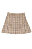 Plaid Pleated Mini Skirt with Pin-Tuck Detail