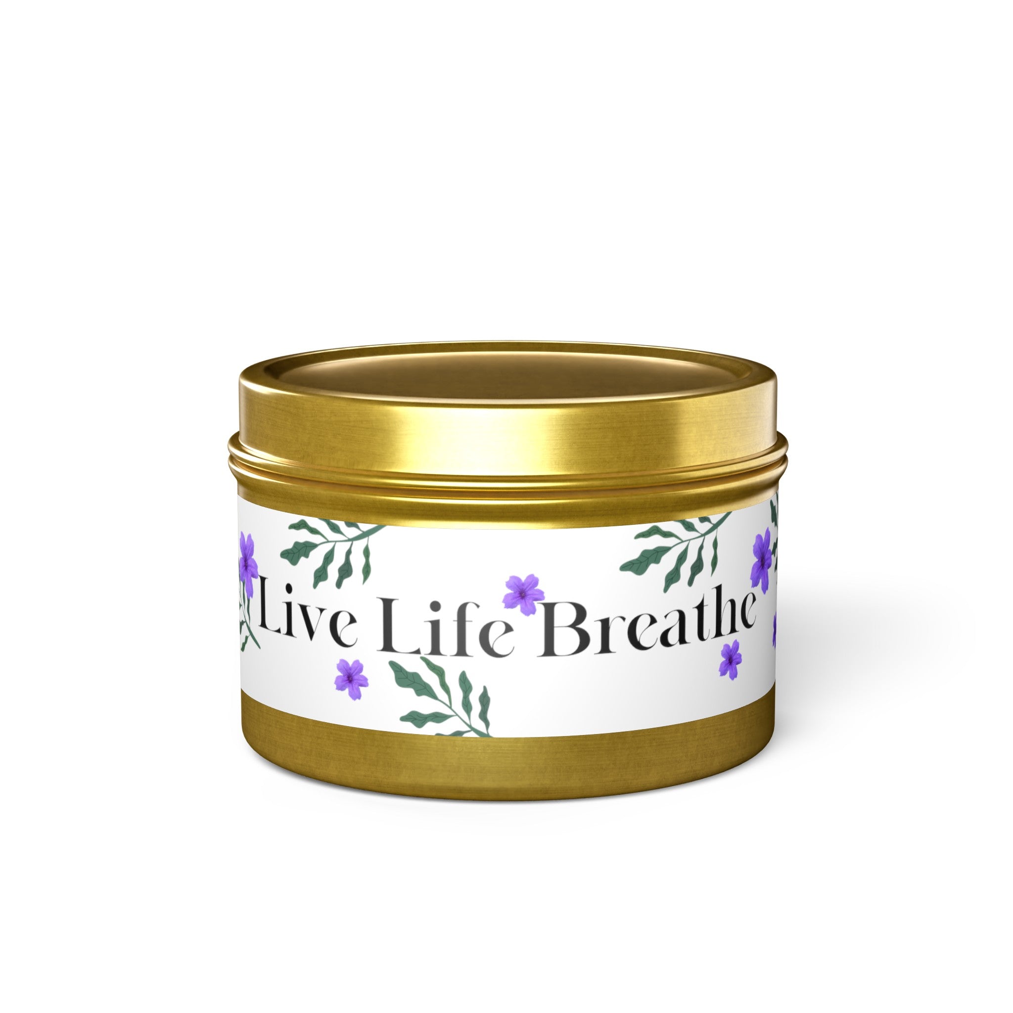 Live Life Breathe Tin Candles