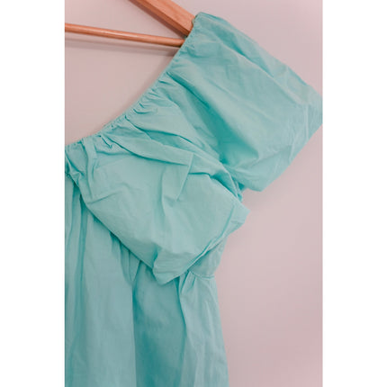 Day + Moon V-Neck Aqua Dress Size Medium
