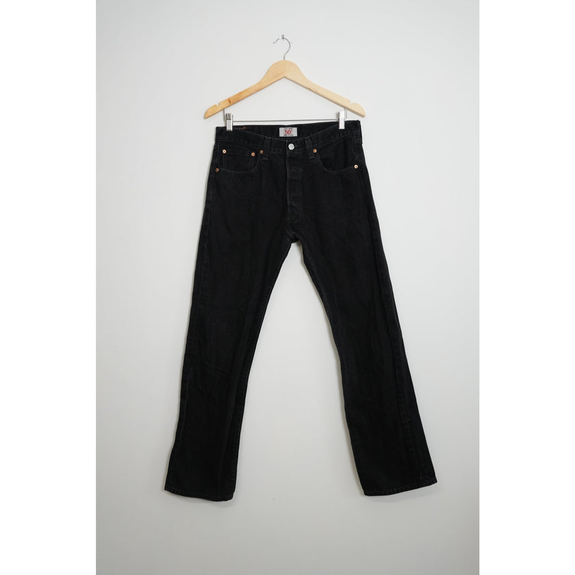 LEVI’S Original 501 Straight Leg Button Fly Black Jeans Size 33x32