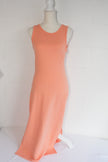 Roxy Maxi Dress Women Medium Peach Sleeveless Cut-Out Open Back Side Slit