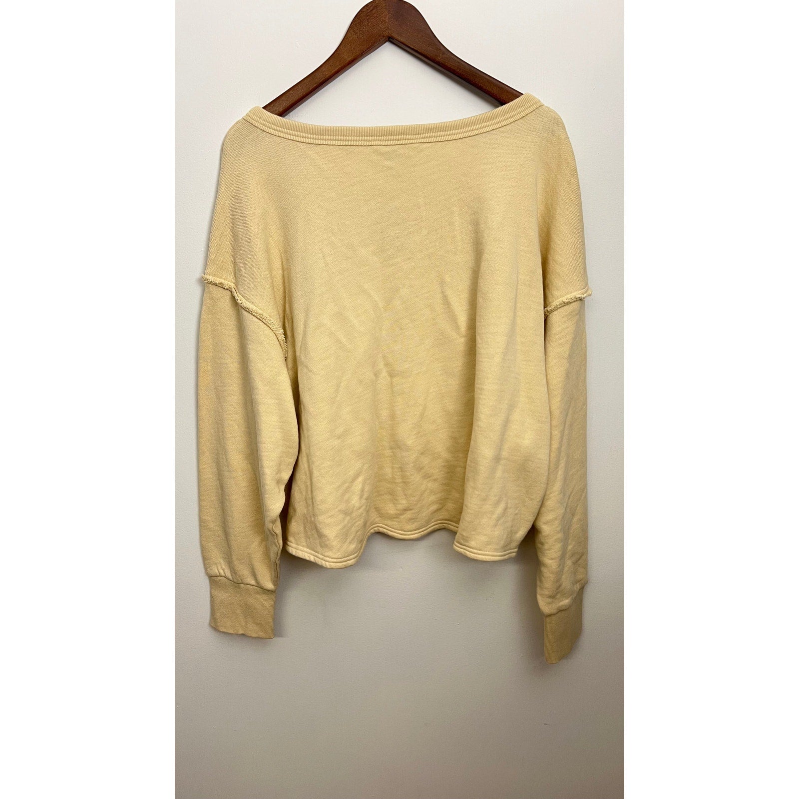 JoyLab Ivory Loose Fit Sweatshirt with Adjustable Drawstring Size XL