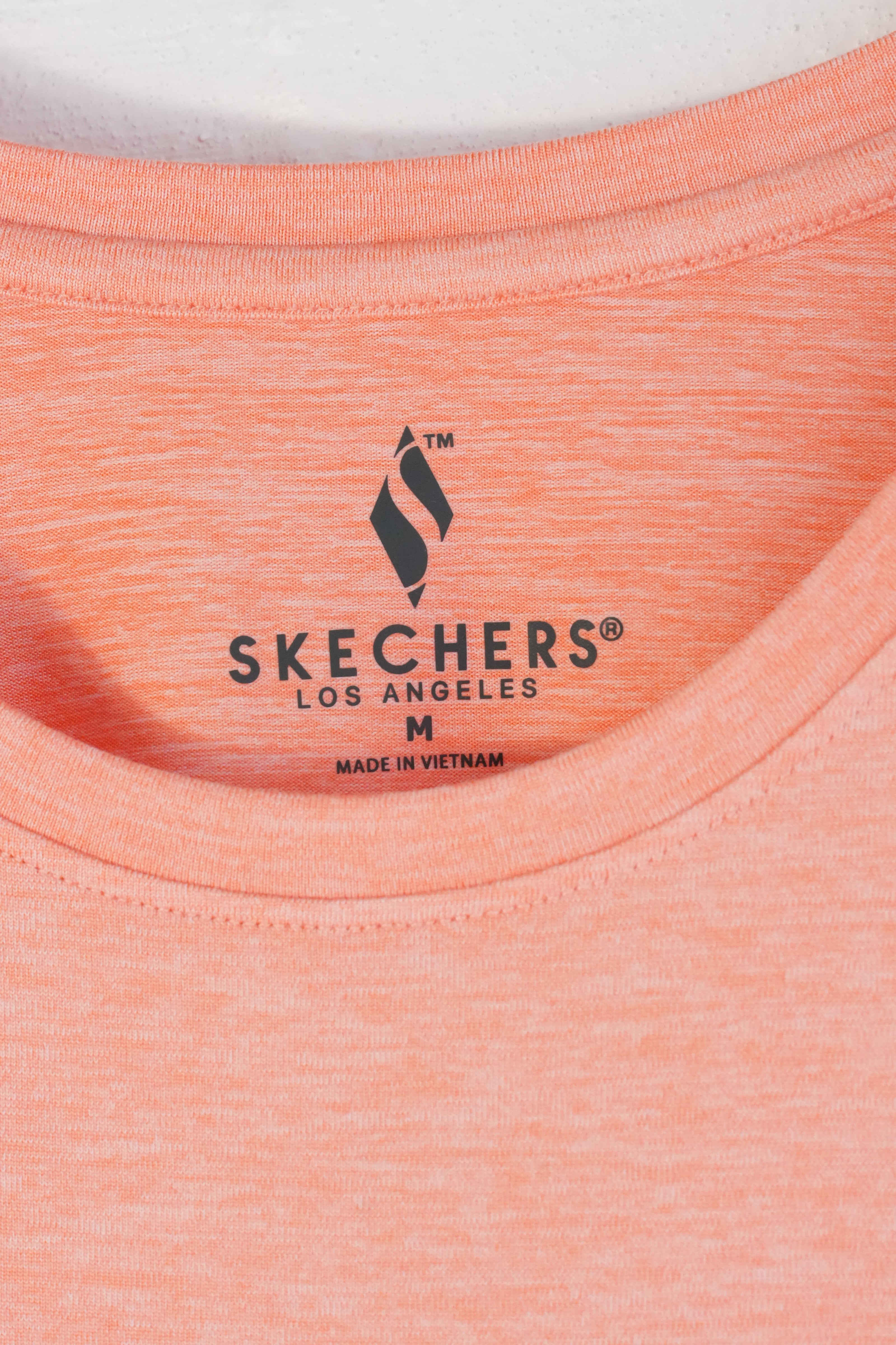 Skechers T-Shirt Women Medium Peach Short Sleeve High-Low Activewear Top