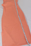 Roxy Maxi Dress Women Medium Peach Sleeveless Cut-Out Open Back Side Slit