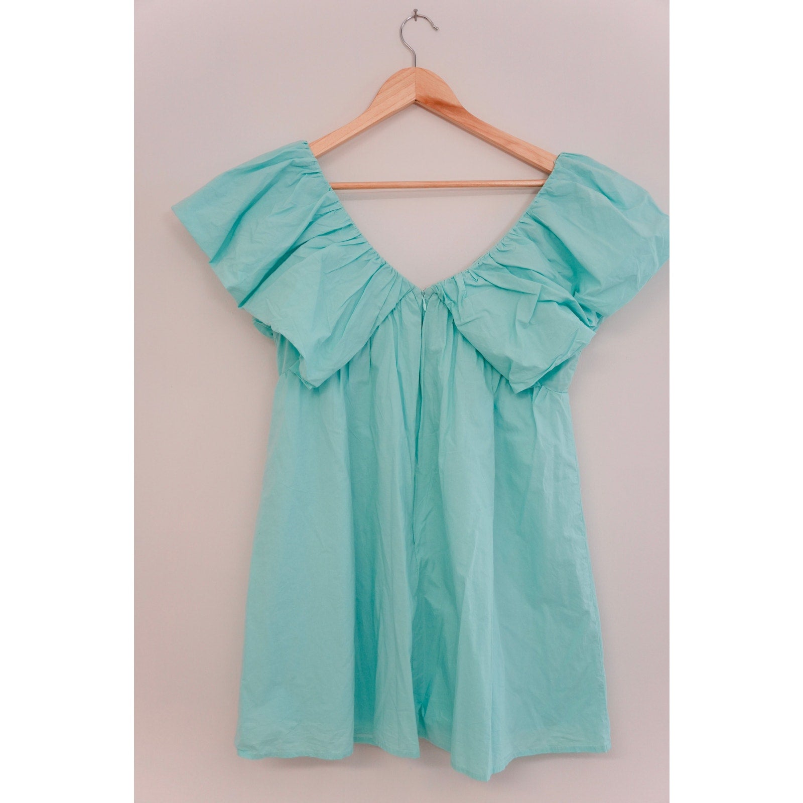 Day + Moon V-Neck Aqua Top-Dress Size Medium