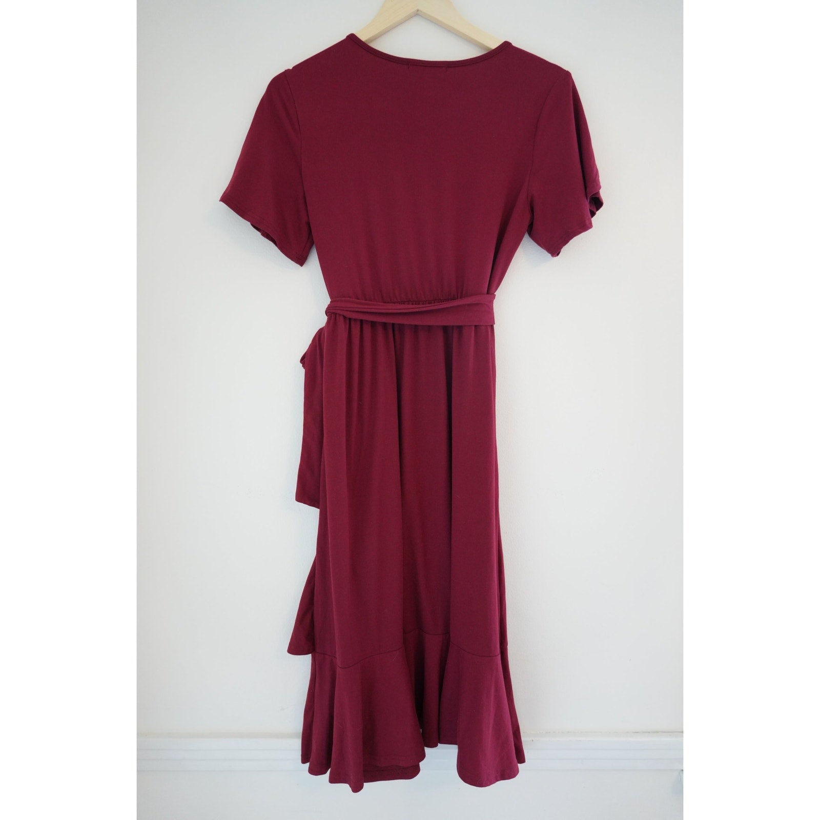Velvet Red Tie Dress Size Medium