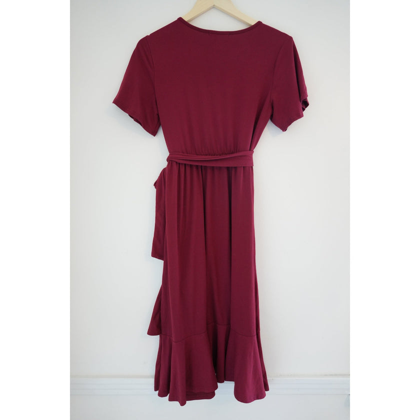 Velvet Red Tie Dress Size Medium