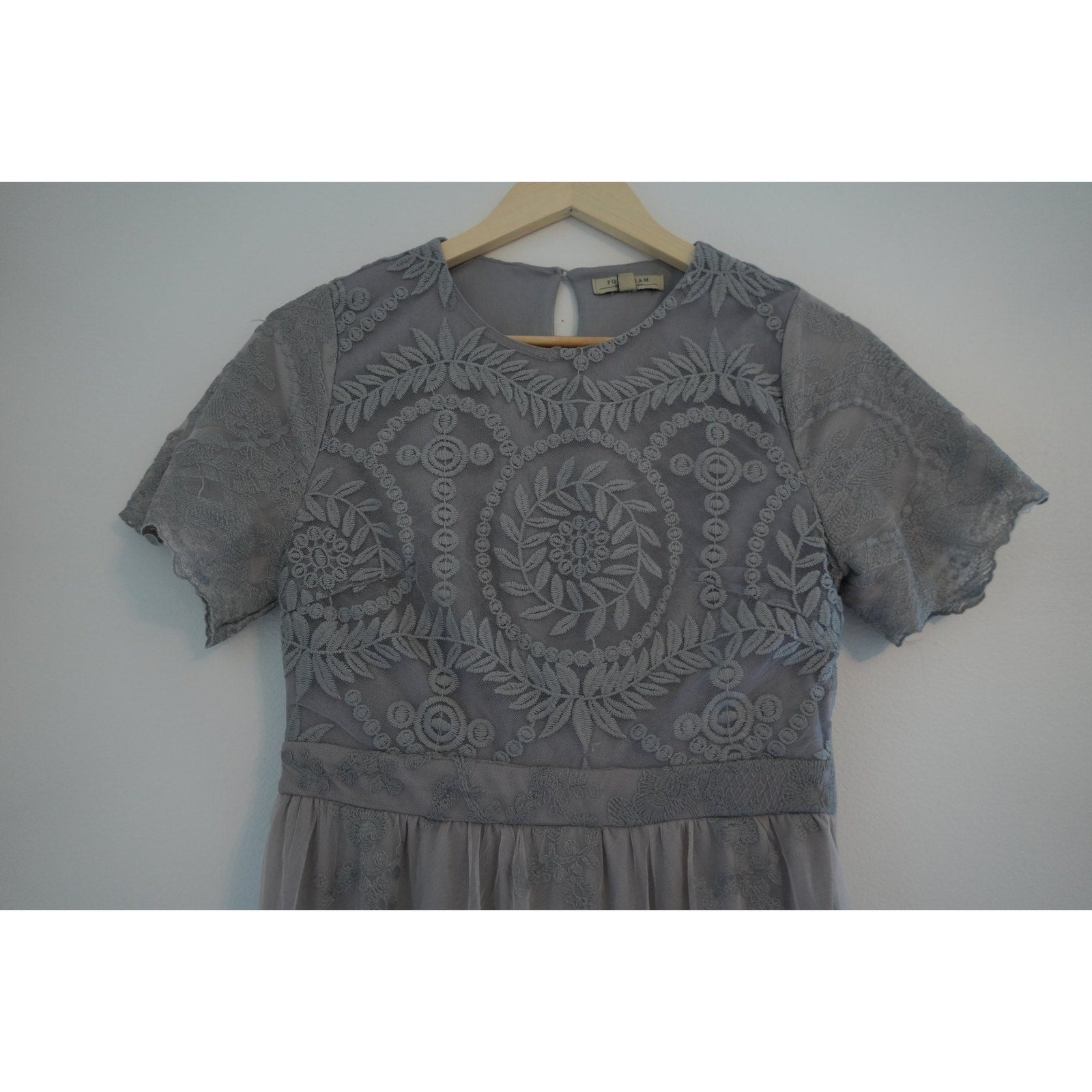 Polagram Gray 2-Tiered Dress size Small