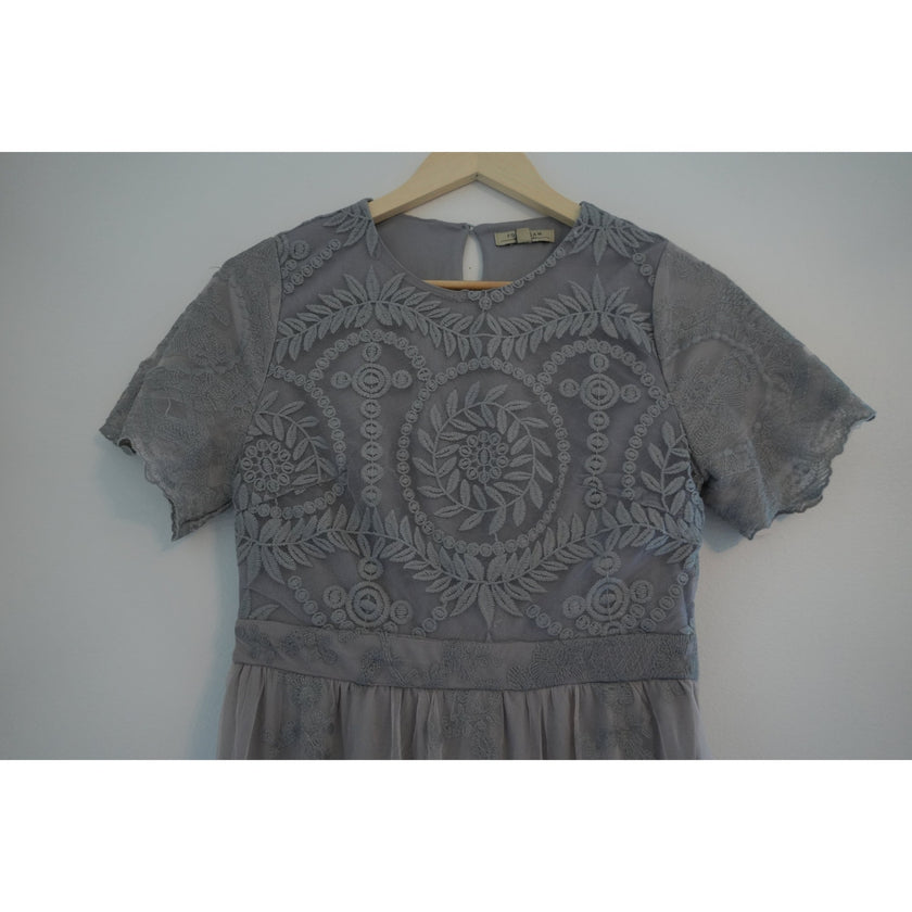 Polagram Grey 2 Tiered Dress size Small