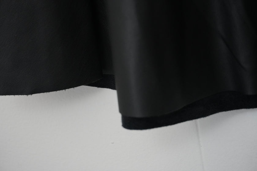 Cato Faux Leather Skirt Women Size Small Black Tiered Midi A-Line
